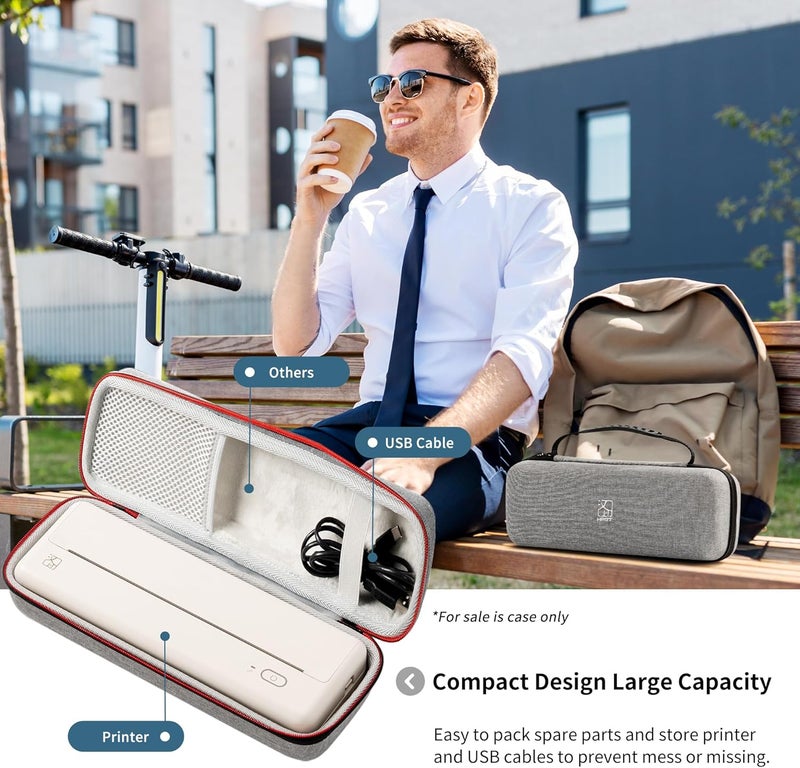 HPRT Portable Carry Case Compatible with Pooolitech MT810/ MT810/MT610/MT620 Portable Printers Waterproof Shockproof Scratch Resistant Compact Lightweight - Image 2